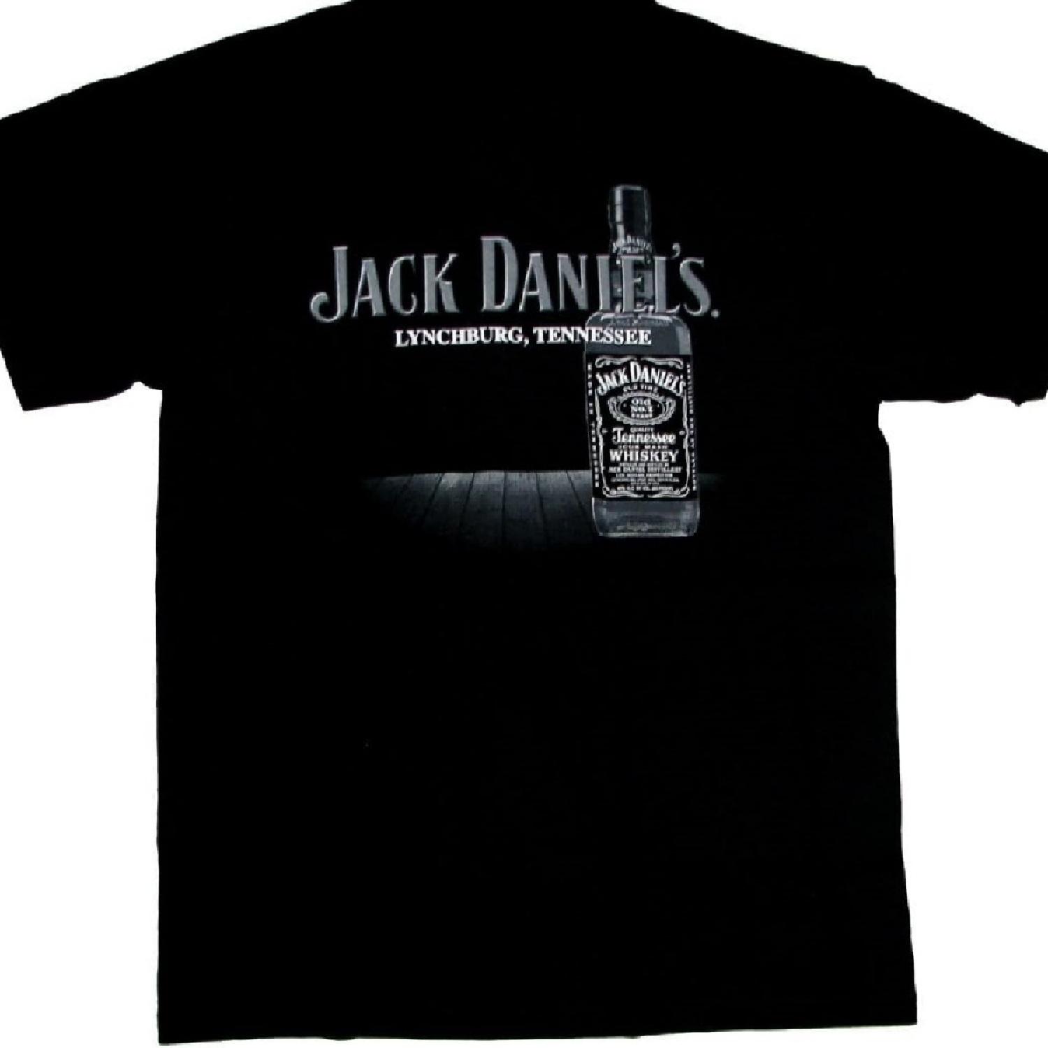 Jack Daniels T-Shirt Flasche Lynchburg Tennessee,Schwarz,X-Large XXL schwarz