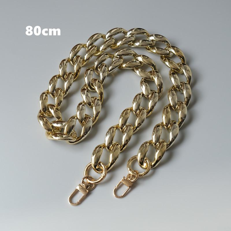 Neue Mode Frau Handtasche Zubehör Kette Abnehmbare Ersatz Cool Gold Acryl Strap Frauen Schulter DIY Solide Harz Kette 120CM gold
