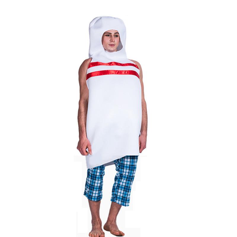 Lustige Bowling-Cosplay-Kostüme für Erwachsene One size fits all adults weiß