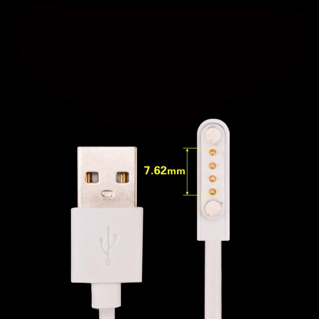 1PC Universal Smart Watch Ladegerät Kabel, magnetische Ladekabel 2 Pin 4 Pins USB Ladegerät für Smart Watch 7,62mm 2,84mm 4mm 7.62mm size 4pin
