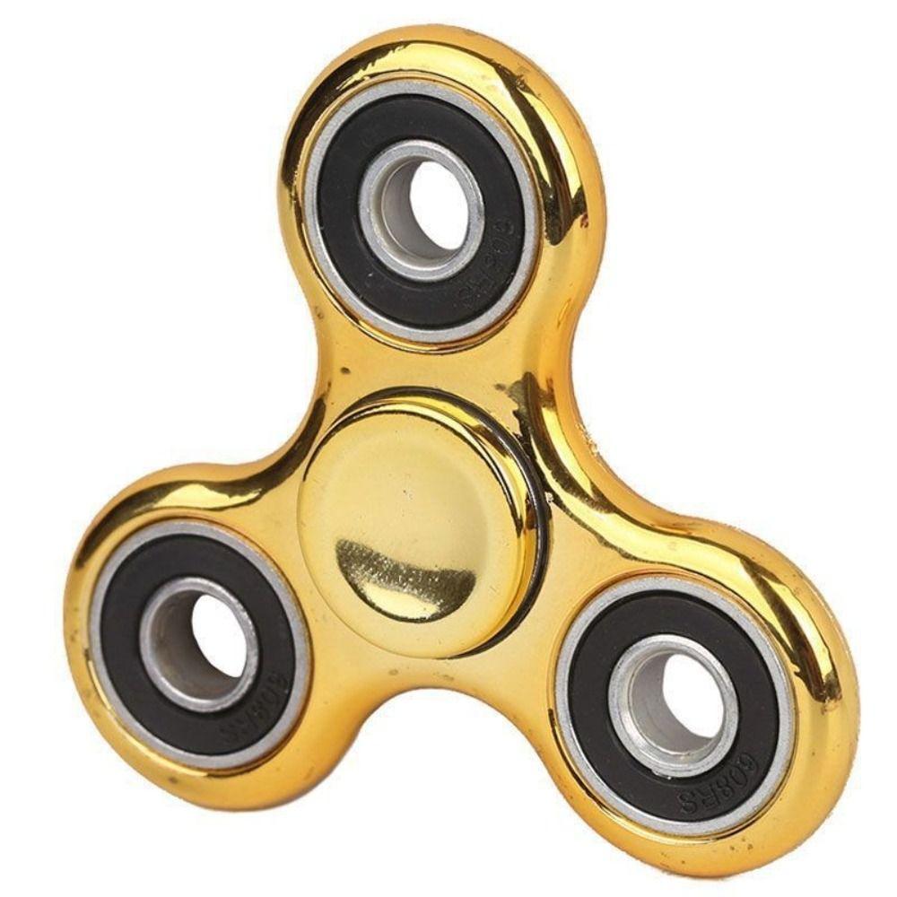 Cooler Fidget Spinner EDC Spinner für Bulk Angst Autismus ADHS Anti-Stress Tri-Spinner Hohe Qualität Erwachsener Kinder Spielzeug Zubehör gold