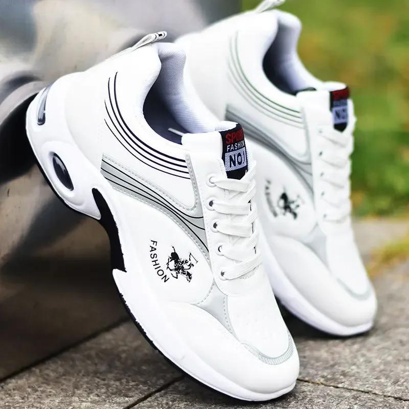 Qualität Herren Sneaker Leder Herren Freizeit Sneaker Plateau Herren Sportschuhe Stoßdämpfung Herren Tennisschuhe 42 gray