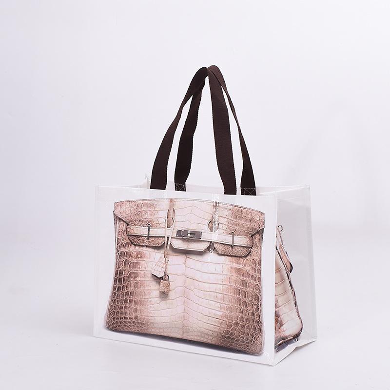 PP-gewebte Tragetasche Ika Einkaufstasche Kreative Auffällige Tasche Tragetasche Lässige Tasche Platin-Tasche Tragbar 70*3.2cm