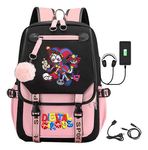 Digitaler Zirkus Digitaler Zirkus Peripherie Rucksäcke Schüler Schultaschen Senden Haarbälle Usb backpack