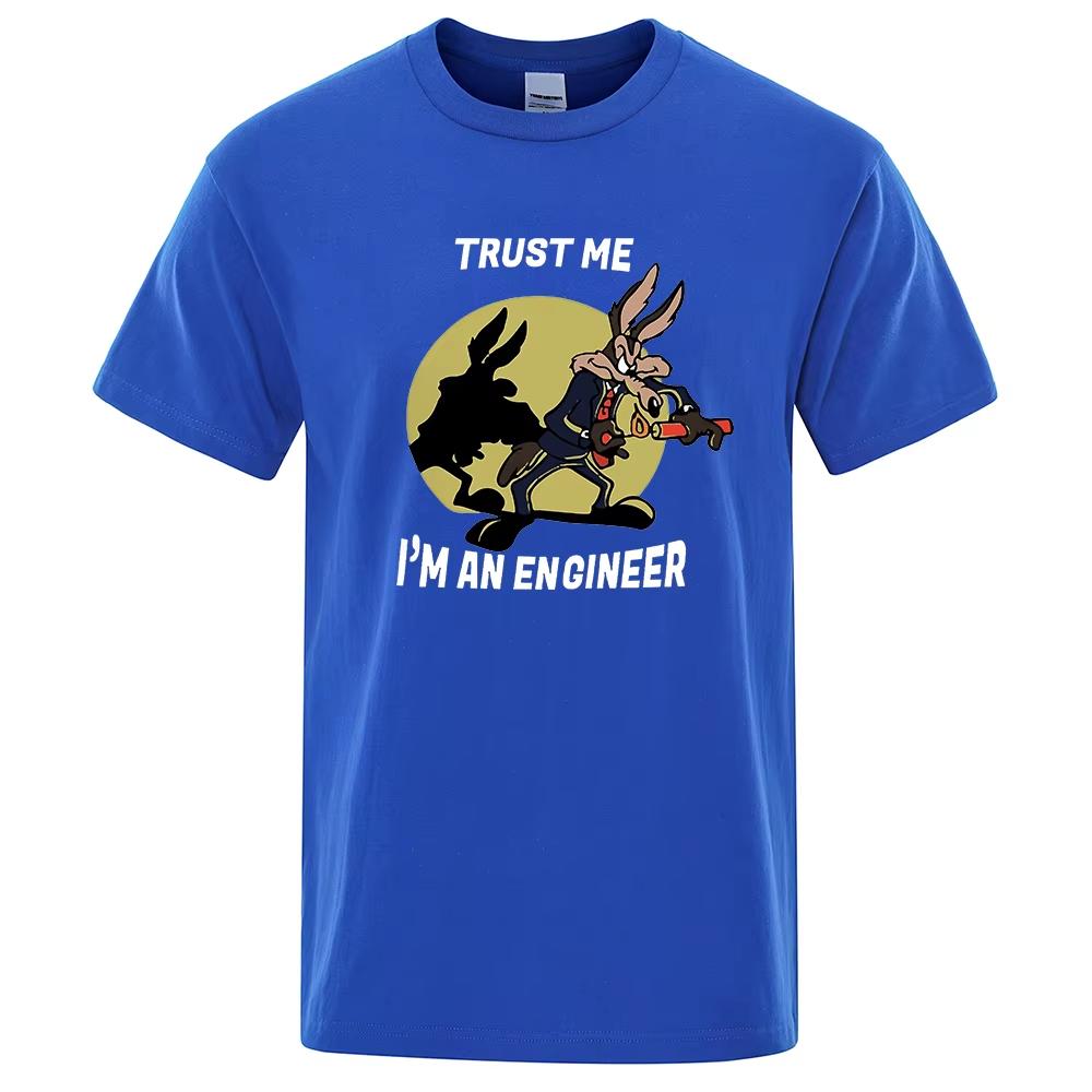 Herren Trust Me Im An Engineer T-Shirt Reines Baumwoll-Vintage-T-Shirt 2026 Neues Baumwoll-T-Shirt für Herren Herren Sport-T-Shirt M