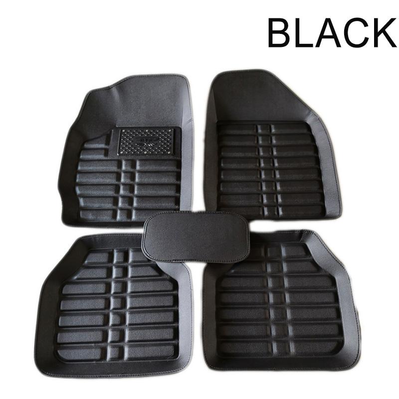 5 Stücke Universal Auto Auto Fußmatten Floorliner Vorne und Hinten Teppich Allwetter Matte schwarz
