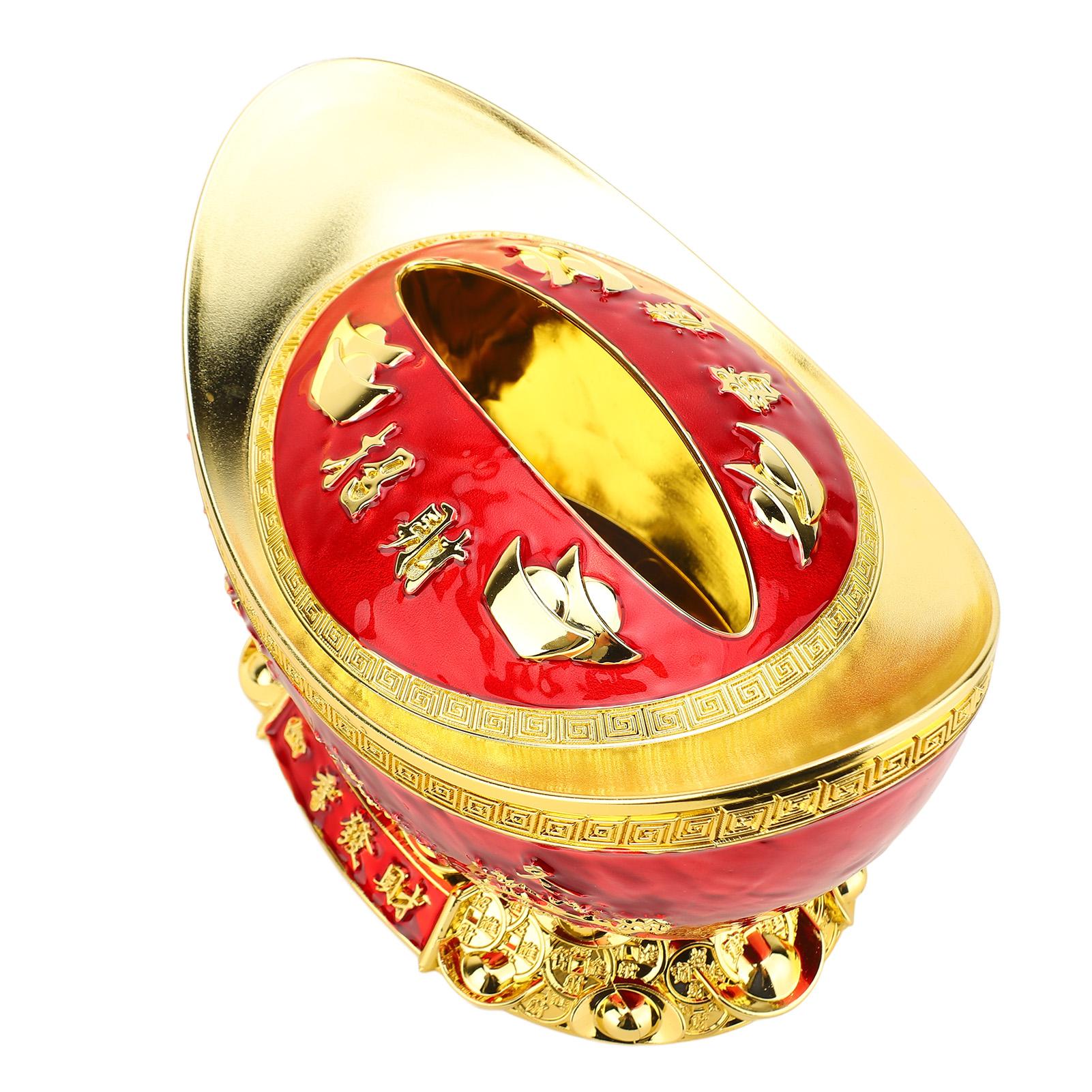 Taschentuchbox Kunststoff Chinesischer Goldbarren Yuanbao Ornament Reichtumsdekoration Heimdekor Geschenk Gold Blau rot