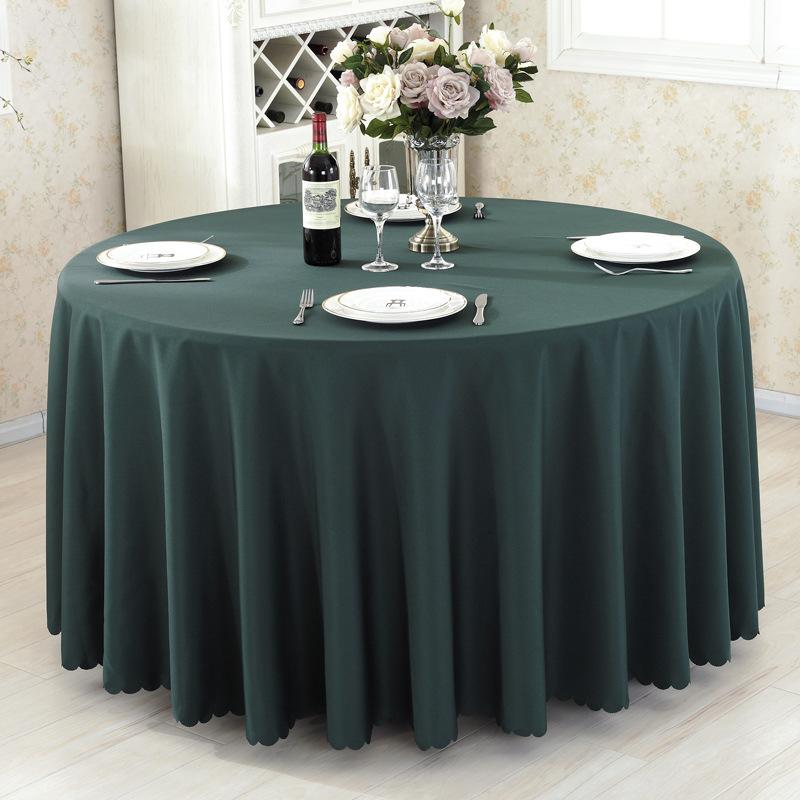 Einfarbige, schlichte Tischdecke, große runde Tischdecke, Hotel-Bankett, Hochzeit, runde Tischdecke 160cm/360g
