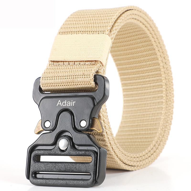 Mann Gurtband Nylon Gürtel Hohe Qualität Armee Taille Stoff Taktische Militärische Casual Leinwand Jeans Unisex Gürtel Mode Strap HB075 100cm khaki