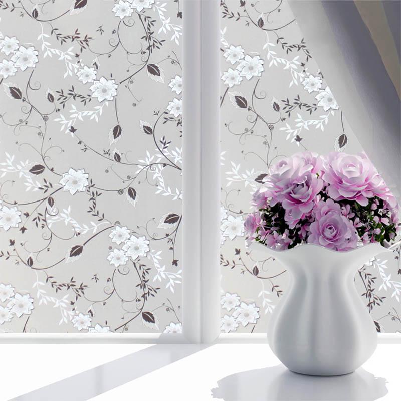 Gute Wohnkultur Schlafzimmer Beliebte Hohe Qualität Fenster Film Opak Frosted 1PC Glas Aufkleber Privatsphäre Klebe Glas Für Fenster 45*100cm 19