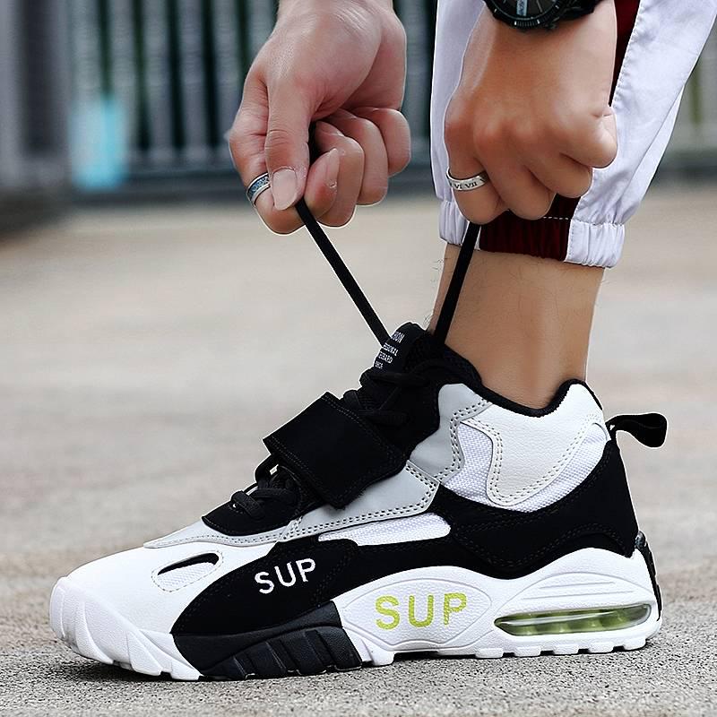 Luftpolster-Laufschuhe, Freizeitschuhe, Laufschuhe, Herren-Sportschuhe, Herrenschuhe, Frühling, atmungsaktiv 40 weiß/schwarz