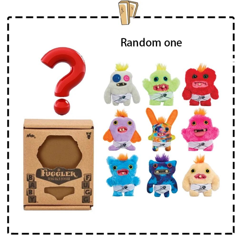 Fuggler Baby Monster Plüschtiere Lustiges Hässliches Großäugiges Monster Schüchterner Kerl Knetbare Kuscheltiere Niedliche Plüschpuppe Geburtstagsgeschenke with box
