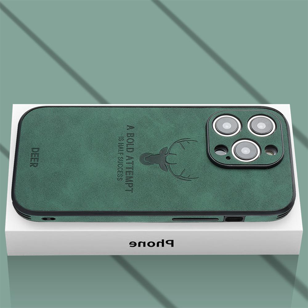 Luxus-Hirschleder Business Leder für Magsafe Magnetische Hülle für iPhone 17 Air 16 15 14 13 12 11 Pro Max Plus Kabelloses Lade Cover For iPhone 16 Plus