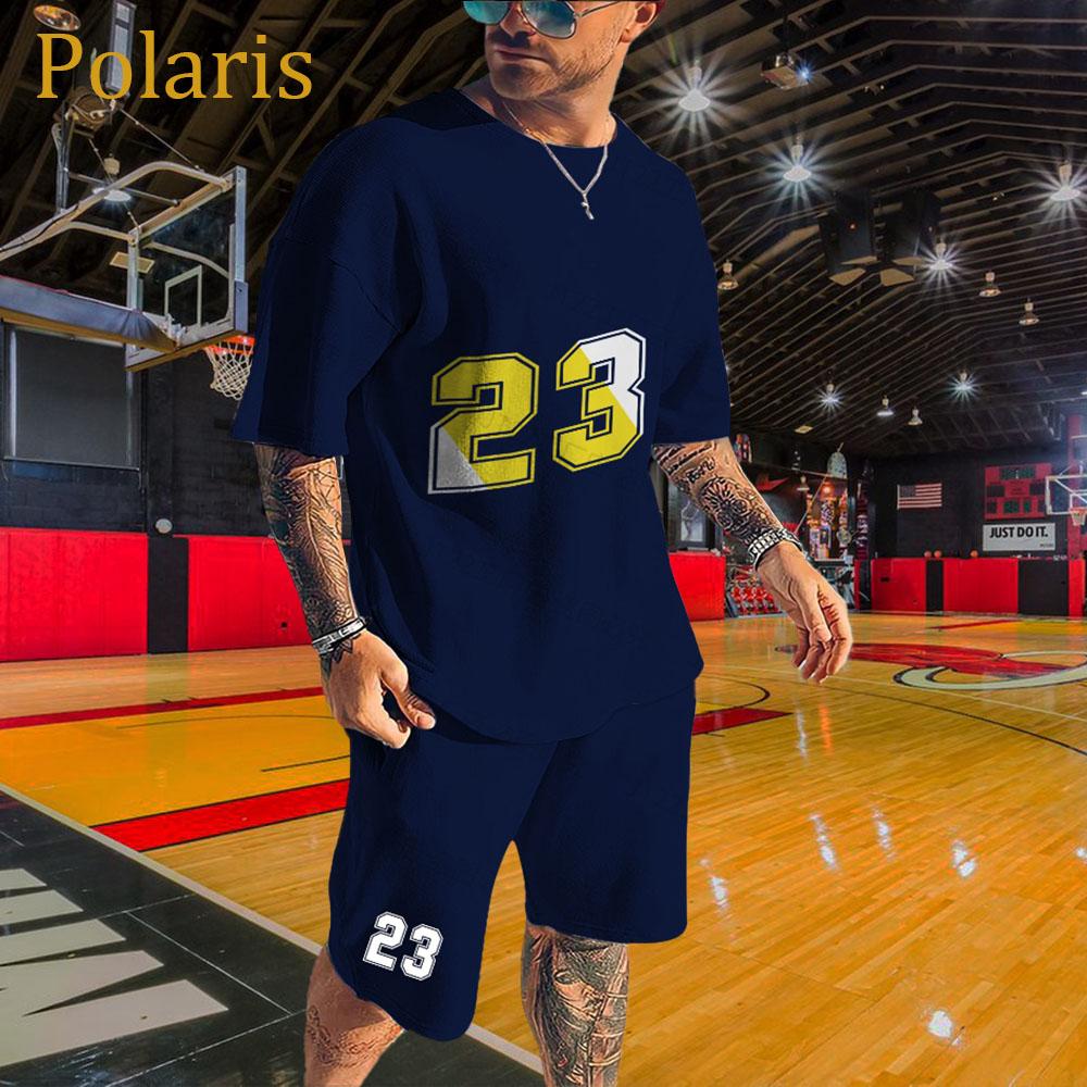Männer Basketball Jersey Männer Trainingsanzug Set Kurzarm T-Shirt Shorts 2 Stück Übergroße Kleidung Training Uniform Sport Anzug XXL