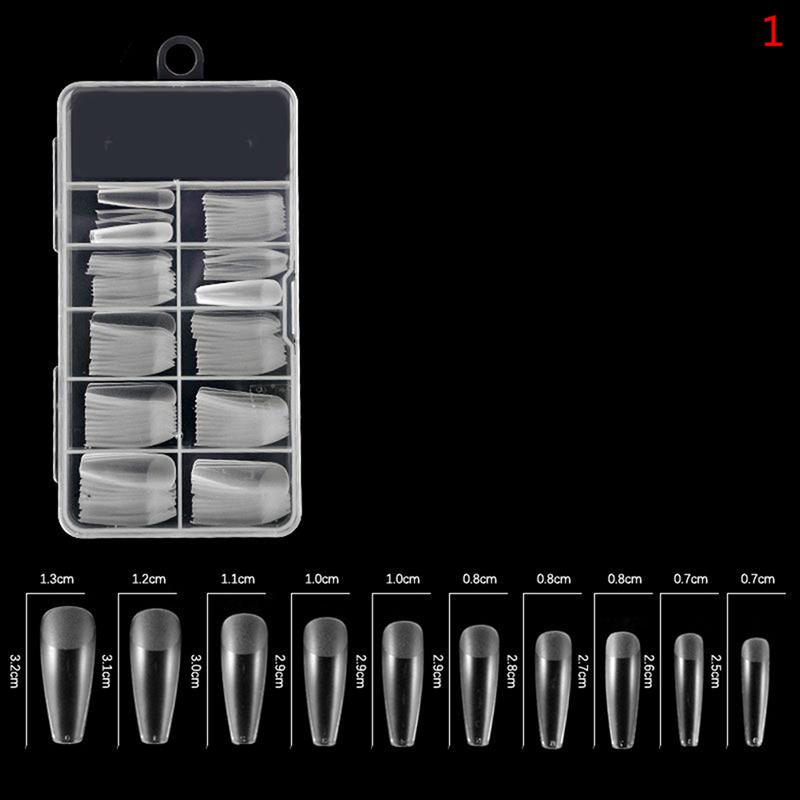 100er-Pack vollflächig mattierter Kunstnägel-Faux-Nagelkunst-Spitzen-Werkzeug
