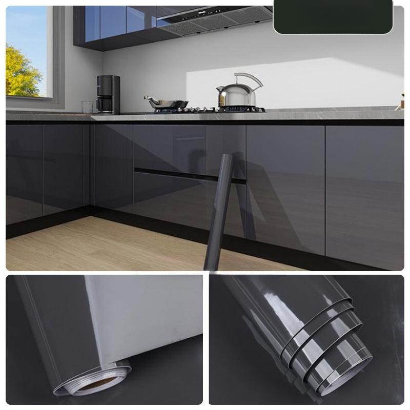 Küche Ölbeständige Tapete Wasserdichte Selbstklebende Aufkleber Schrank Renovierung Formaldehydfrei Schimmelresistent Wanddekor 60cm*2m dunkelgrau