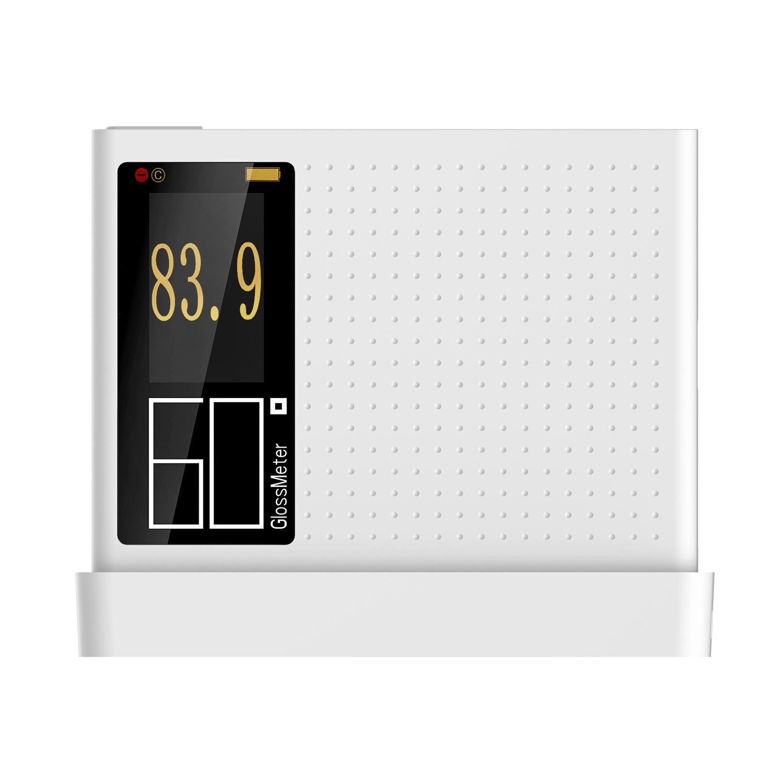 Hochpräzises Glanzmessgerät 60 Grad Tragbares Glanzmessgerät mit Selbstkalibrierung/Schnell Professional Edition weiß