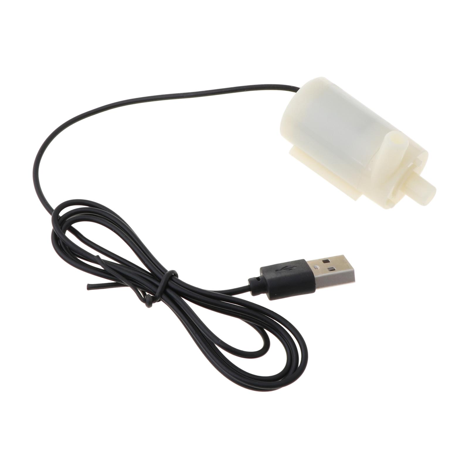 Aquarium Mini-Springbrunnenpumpe USB-betrieben Mini-Motor Wasserpumpe Geräuscharm für Aquarien Aquarium-Brunnen für