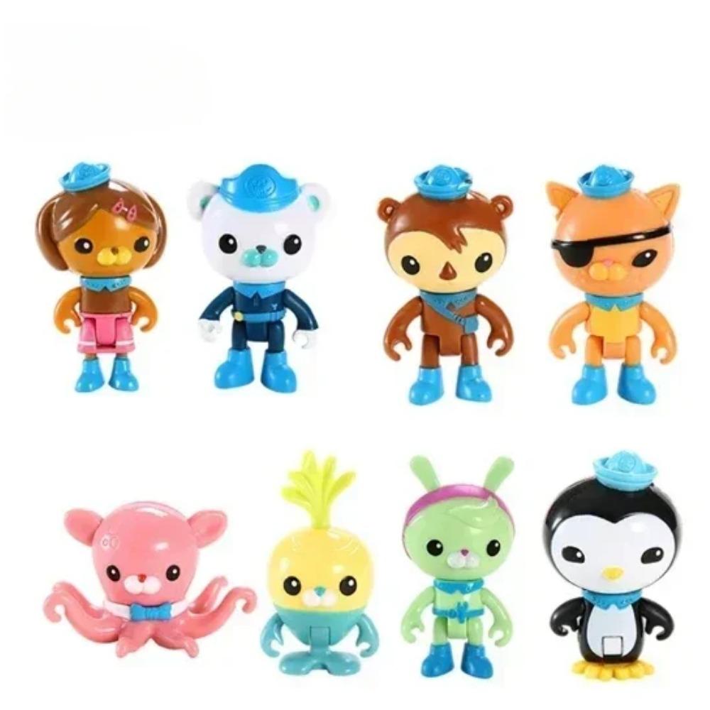 8 stücke Octonauts Actionfiguren Mini Spielzeug Barnacles Peso Kwazii Tweak Vegimal Dashi PVC Puppen Tiermodelle Kinder Weihnachtsgeschenke