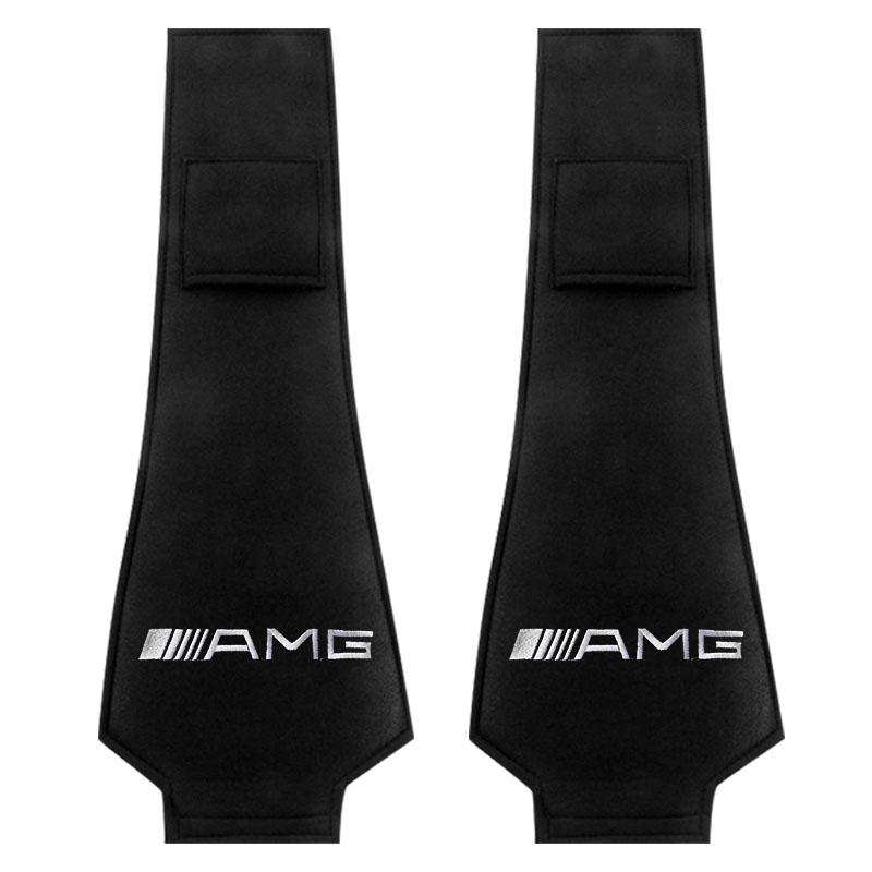 Autositz Kopfstützenbezug Kopfkissen Staubdicht Styling Für Mercedes Benz AMG W212 W205 W246 W177 W176 W213 GLC GLE GLS ML Willkommen Laser Projektionslampe 2Pcs AMG