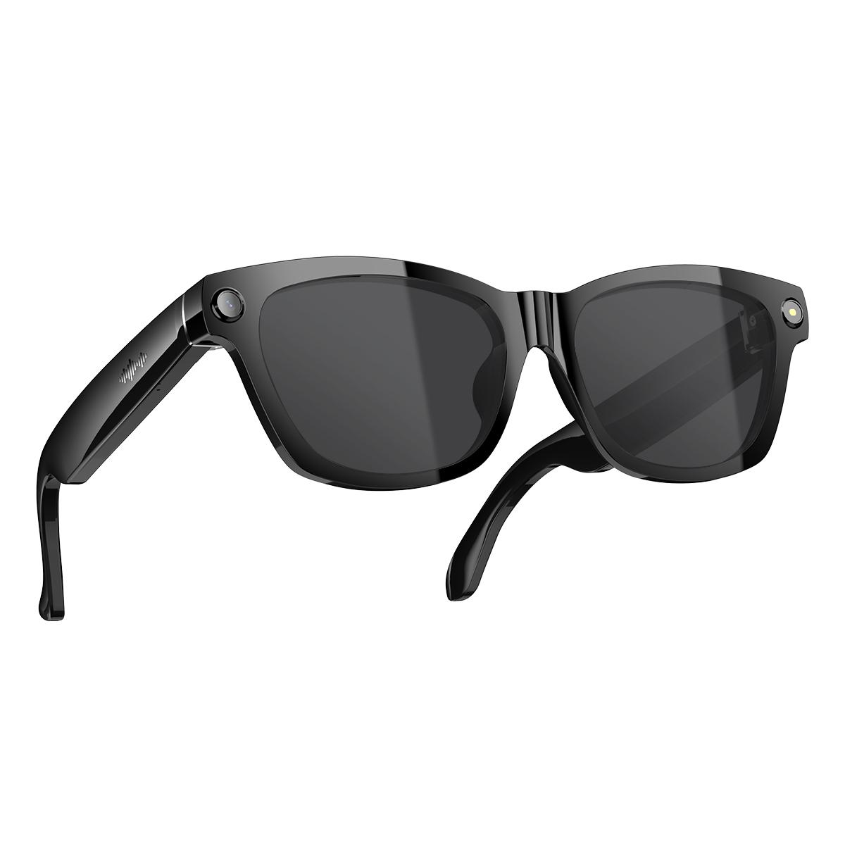 Blackview BV100 Smart-Kamera-Brille Sonnenbrille Musikwiedergabebrille Outdoor-Sportbrille Smart-Brille mit Musik & Kamera schwarz