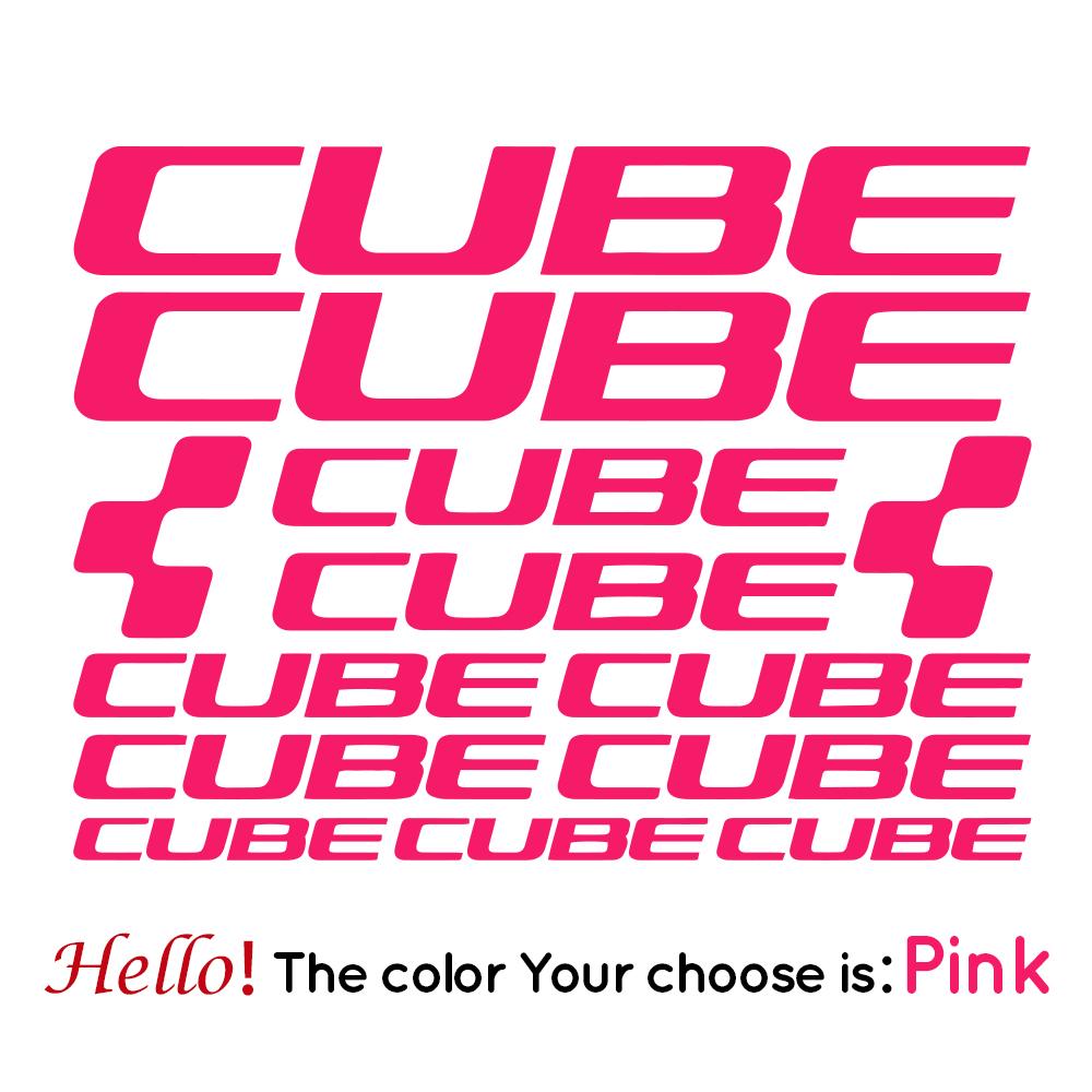 CUBE Fahrradrahmen Aufkleber Fahrrad Decal Zubehör Cube Rennrad Körper Vinyl Aufkleber 34cm X 26cm rosa