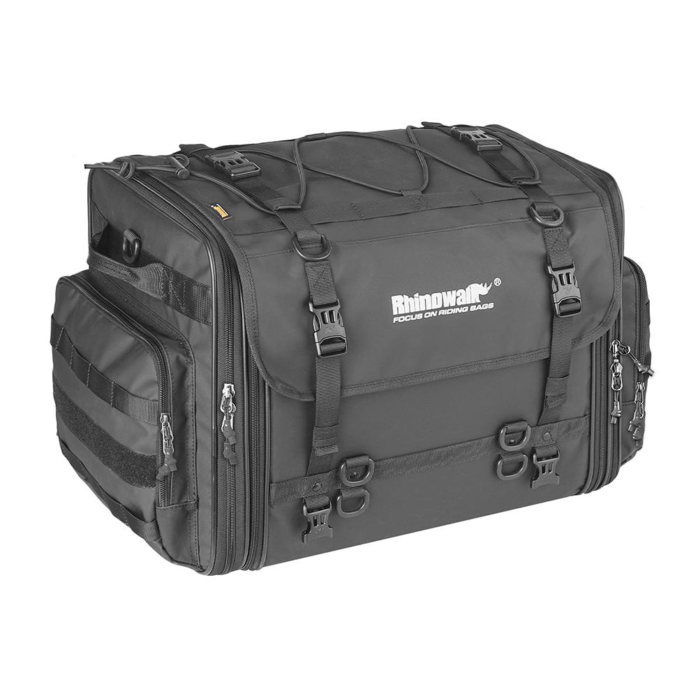 Erweiterbar Motorrad Rücksitz Tasche Große Kapazität Motorrad Tasche Universal Motorrad Reiten Hinten MT4080 schwarz