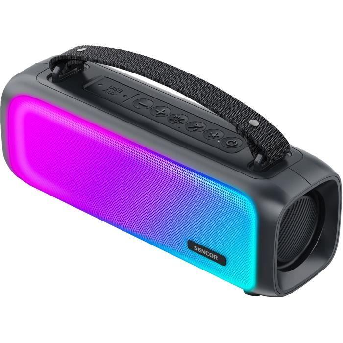 Tragbarer Bluetooth-Lautsprecher - SENCOR - SSS 3000 Kids Light Speaker - 16 W - 2 Lautsprecher - IPX4 - Schwarz schwarz