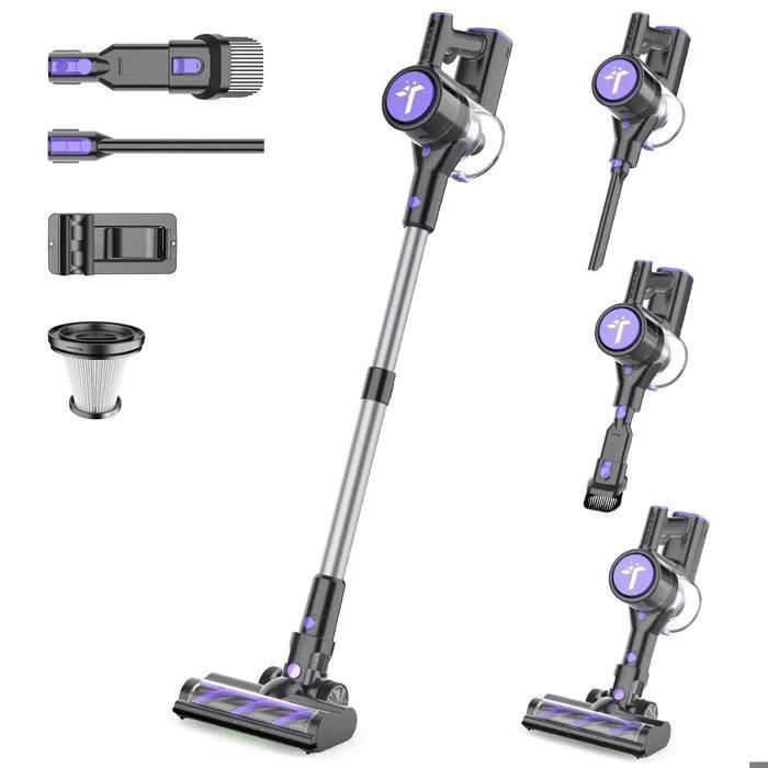 Kabelloser Handstaubsauger - TEENDOW - P11Pro Lila - Laufzeit 30 Min. - Behälter 450 ml - Bürstenloser Motor