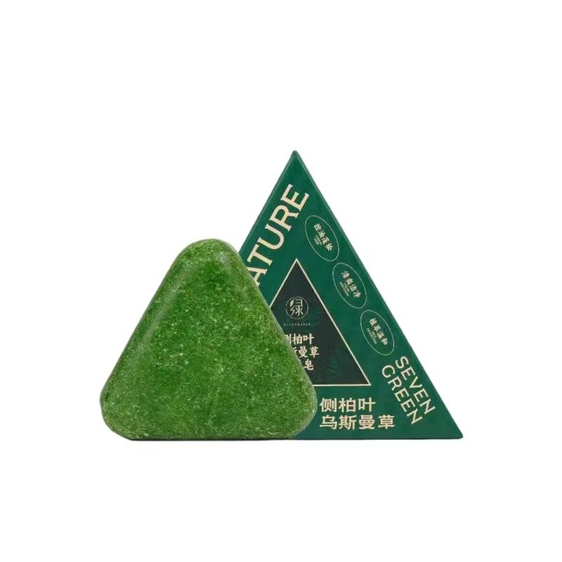 1/2 Stück 120g Natürliche Zypressenblatt Handgemachte Seife für das Haar Erfrischend und Ausspülbar Gesund Anti-Haarausfall Haarpflegend Sauber
