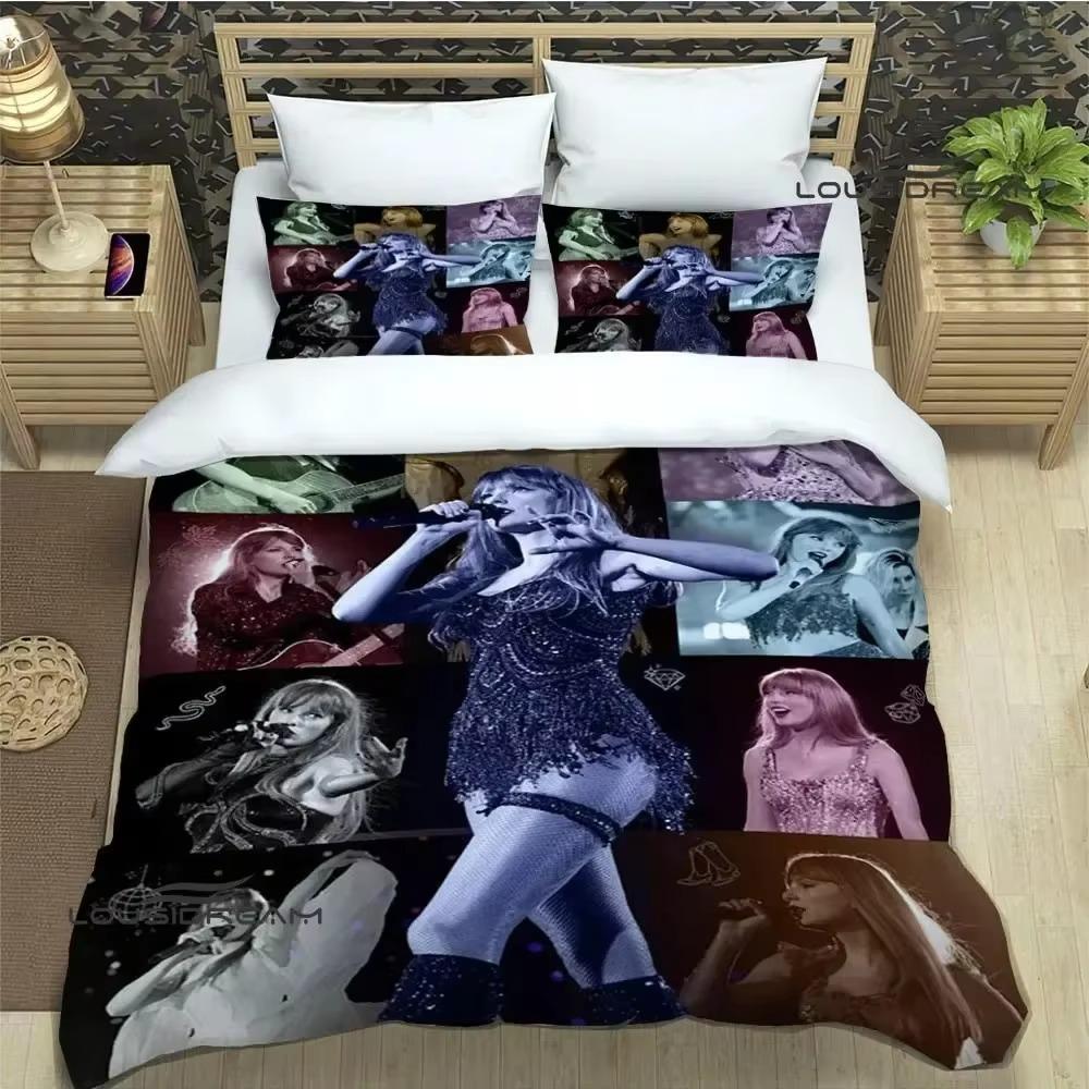 Singer T-Taylor-Swifts Bettwäsche-Sets, exquisite Bettwaren, Bettbezug-Set, luxuriöses Geburtstagsgeschenk US King(264*228cm)3pcs