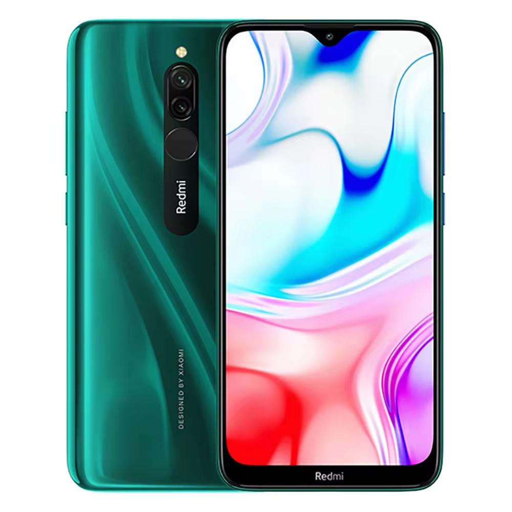 Original Xiaomi Redmi 8 4GB 64GB Smartphone 4700 mAh Dual SIM 6.22'' 12MP+2MP+8MP Snapdragon 439 Octa-Core 4G LTE Mobiltelefon 3GB 32GB grün