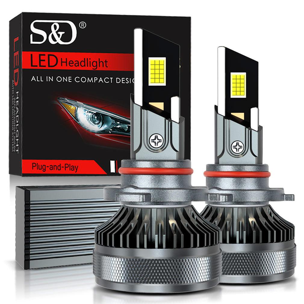 2 Stück H7 H4 LED Canbus Auto Scheinwerferlampen 200W 50000LM H1 H8 H9 HB3 9005 HB4 9006 H11 LED Lampe 4 Kupferrohre Auto Turbo Lampe für VW Ford 6500K 9006 HB4