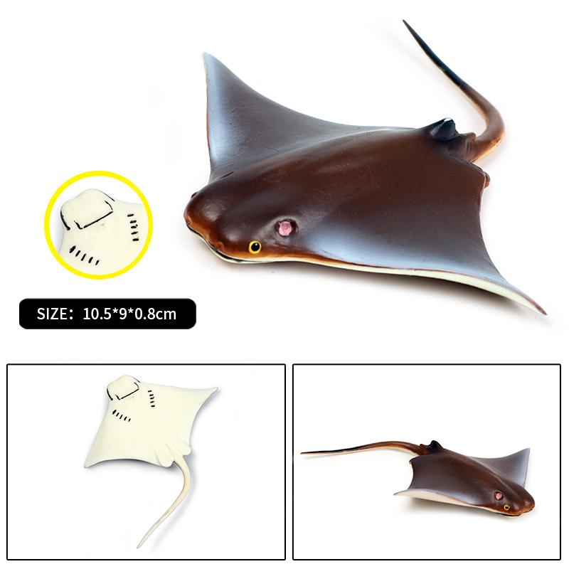 Oenux 10 Stück Meerestiere Rochen Teufelsrochen Mantarochen Modell Spielfiguren Figuren Ozean Marine Aquarium Bildung Kinderspielzeug Geschenk