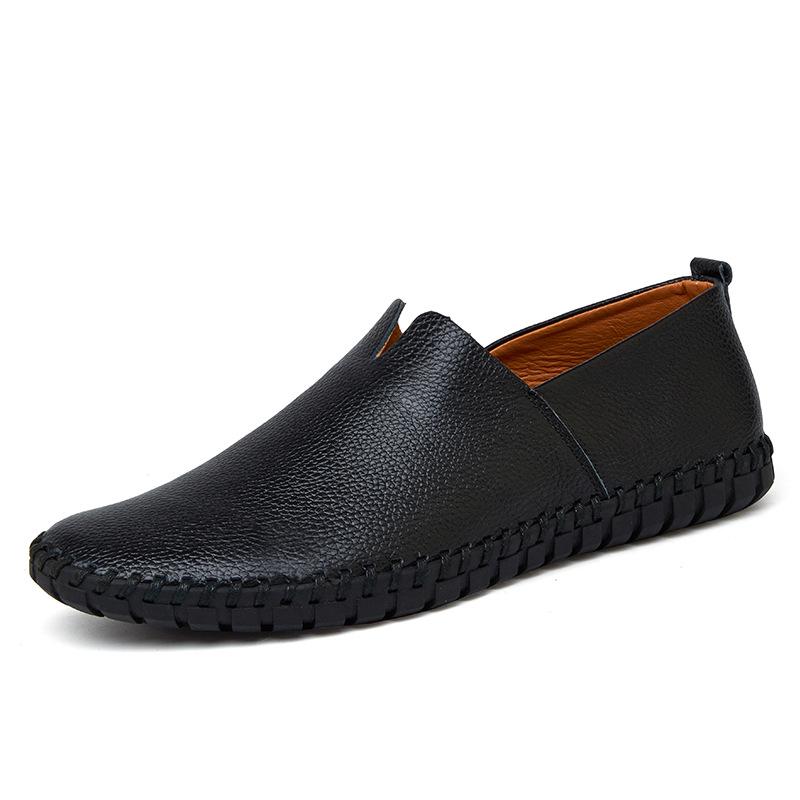 Übergröße Herrenschuhe Handgefertigte Freizeit-Slipper 38-50 Freizeitschuhe Neu Sommer PU 2025 Slipper Herren Zapatos De Hombre 40 schwarz