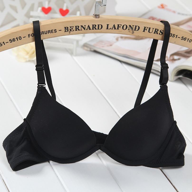 Frauen Mode Kleine Brust Mädchen Push-Up Bh Sexy Nahtlose Unterwäsche Unterwäsche Sammeln Bhs 38.0 schwarz
