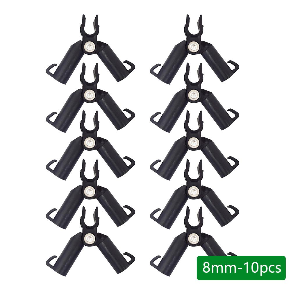 10Pcs Anlage Unterstützung Klettern Reben Halterung Clip Markise Säule Zubehör Anlage Stahl Rohr Halterung Garten Unterstützung 8mm