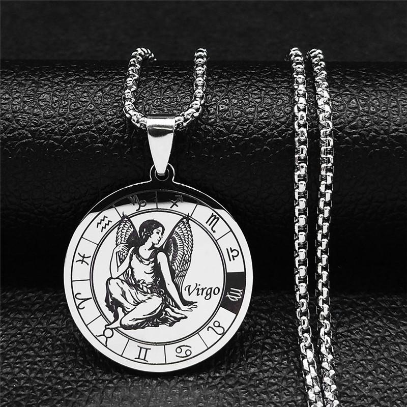 Halskette mit 12 Sternbildern, Sternzeichen Jungfrau, Halskette für Männer und Frauen, Anhänger, Schmuck zum Geburtstag für die beste Freundin und Familie