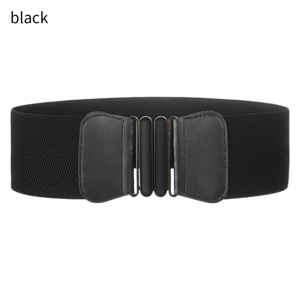 Stretch Casual Korsett Breite Gürtel Elastische Gürtel Bund Taille Gurt schwarz
