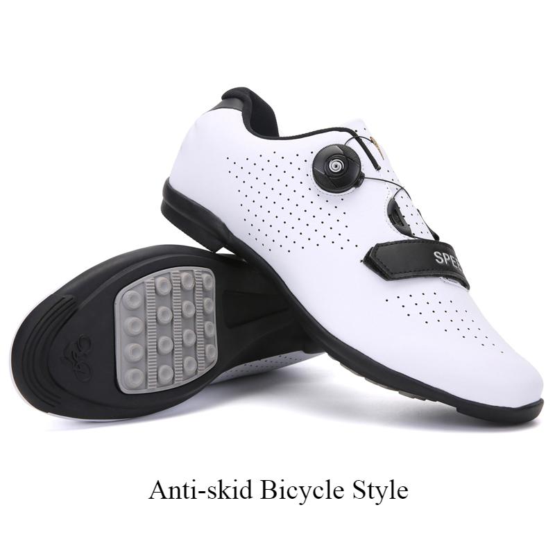 Neu Road Lock Schuhe Radfahren Schuhe Männer Und Frauen Berg Lock Schuhe Fahrrad Schuhe Outdoor Power 44 schneeweiß