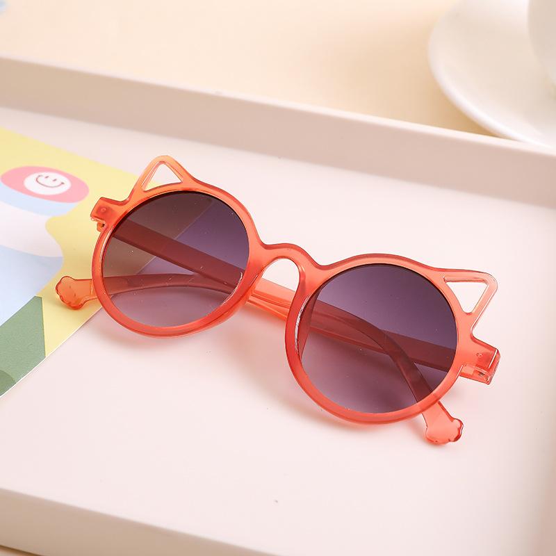 Neue Kinder-Sonnenbrille Mode Katzenohren Sonnenbrille Neue Sonnenbrille Kinderbrille nicht polarisiertes Modeaccessoire rot