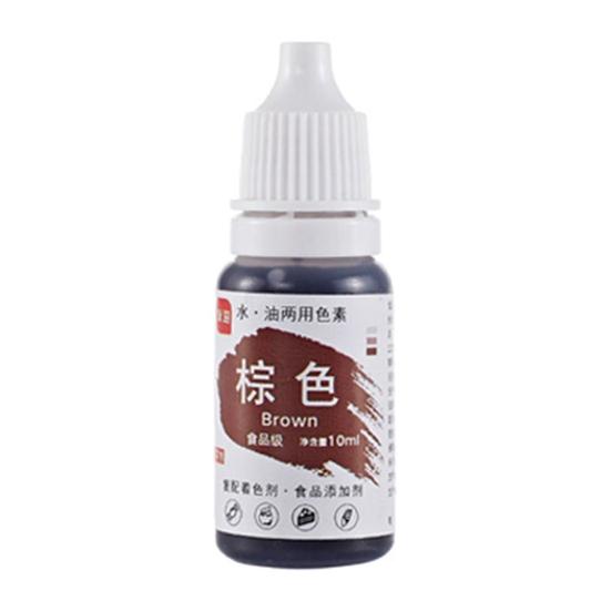 10ml Lebensmittel Einfache Färbung Ausbleichsicher zum Mischen Natürliche Zutat Fondant Zuckerguss Kuchen Lebensmittel braun
