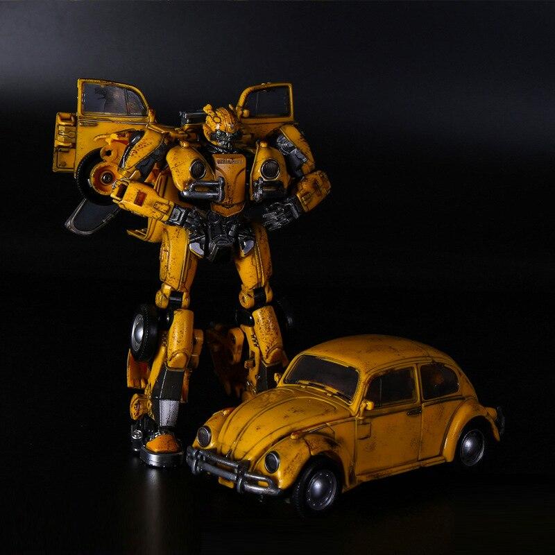 22CM Transformers Spielzeug Roboter Bumblebee Kampf-beschädigte Version Action Figur Spielzeug Verformung Anime Modell Kind Spielzeug 18cm schwarz