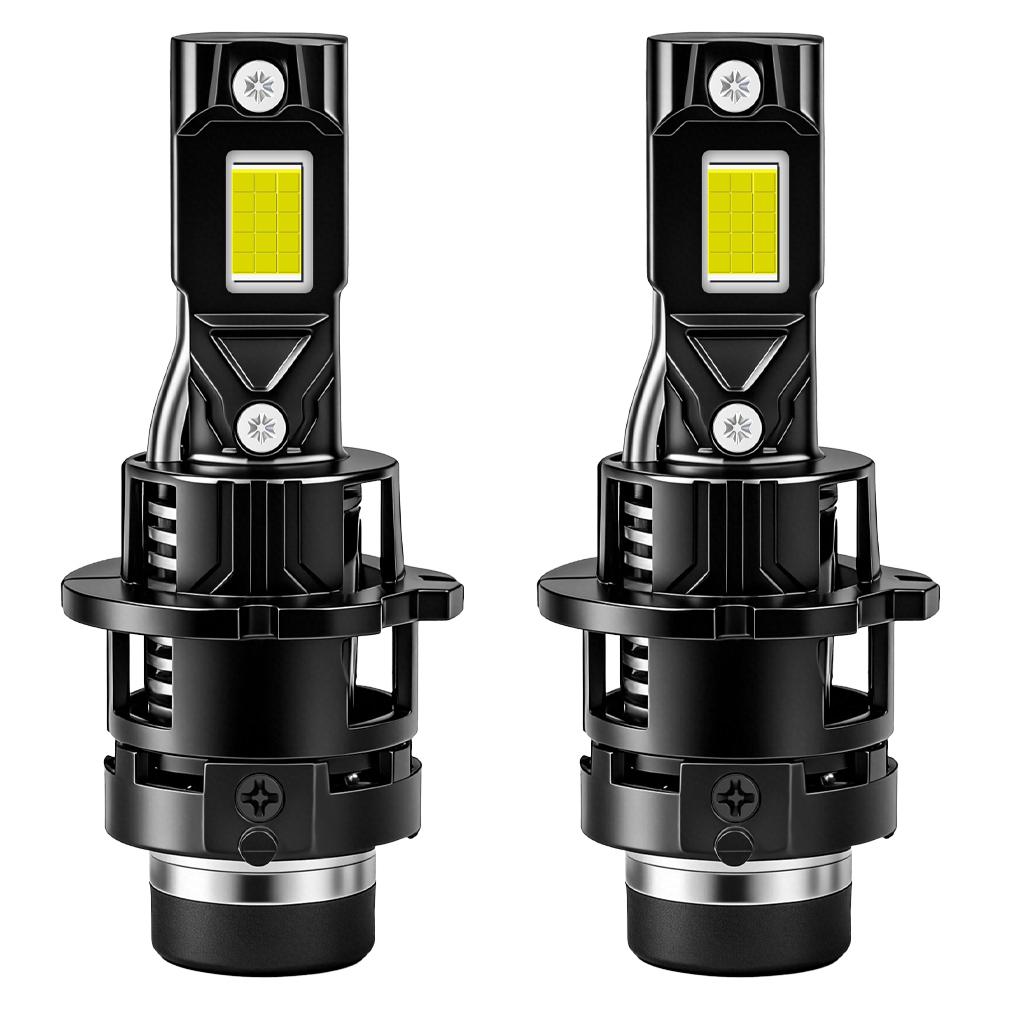 2 Stück 60000Lm D2S D4S LED Auto Scheinwerfer Birnen D2R D4R LED Auto Licht Hohe Leistung 200W 1:1 Plug-and-Play 30-Kern CSP-Chips Turbo-Lampe 6000K Weiß D2S/D2R