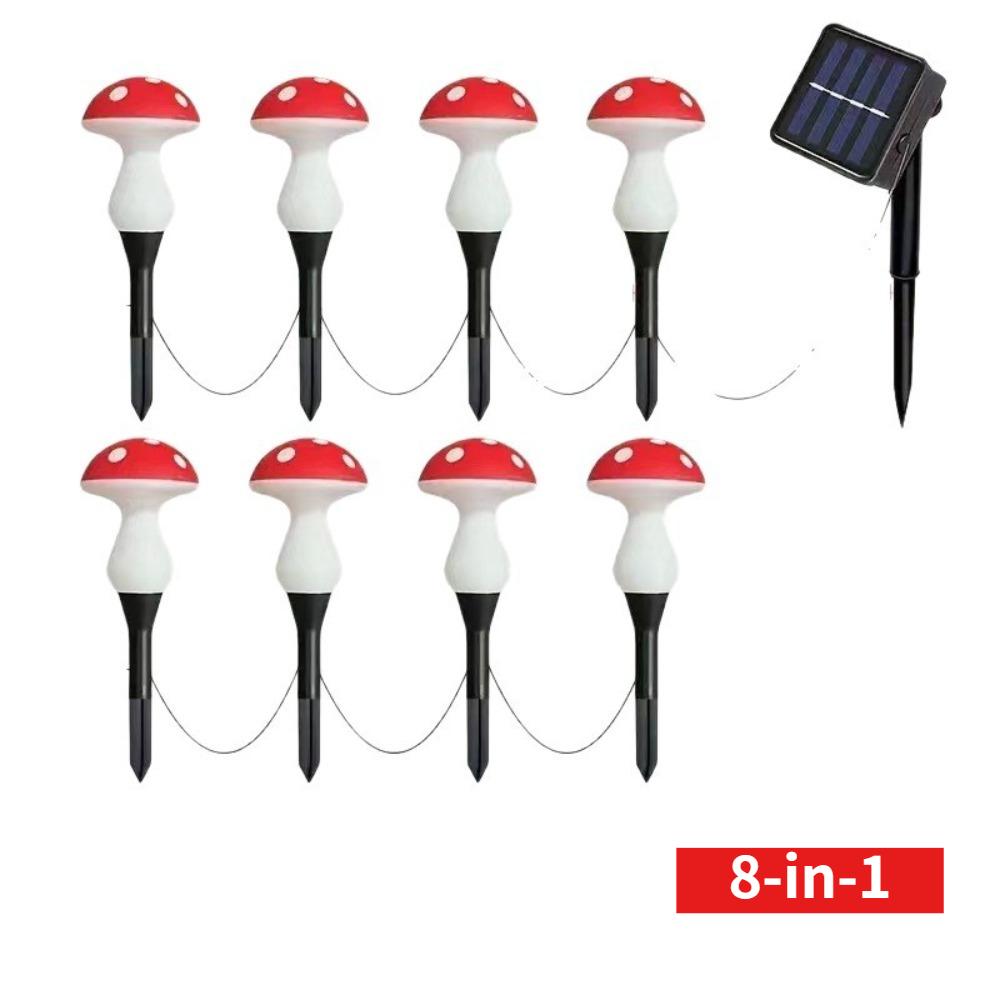 8/12/20 LEDs Solar Pilz Lichterkette Garten Außen Dekoration Wasserdichte Nachtlampe Hof Für Weihnachten Hochzeit Party Dekoration 8 Mushrooms