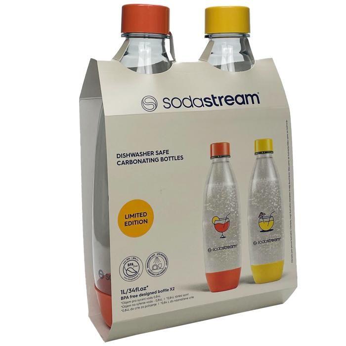 Sodastream FUSE 2 Packungen de Bouteilles 1L Gelb/Orange gelb