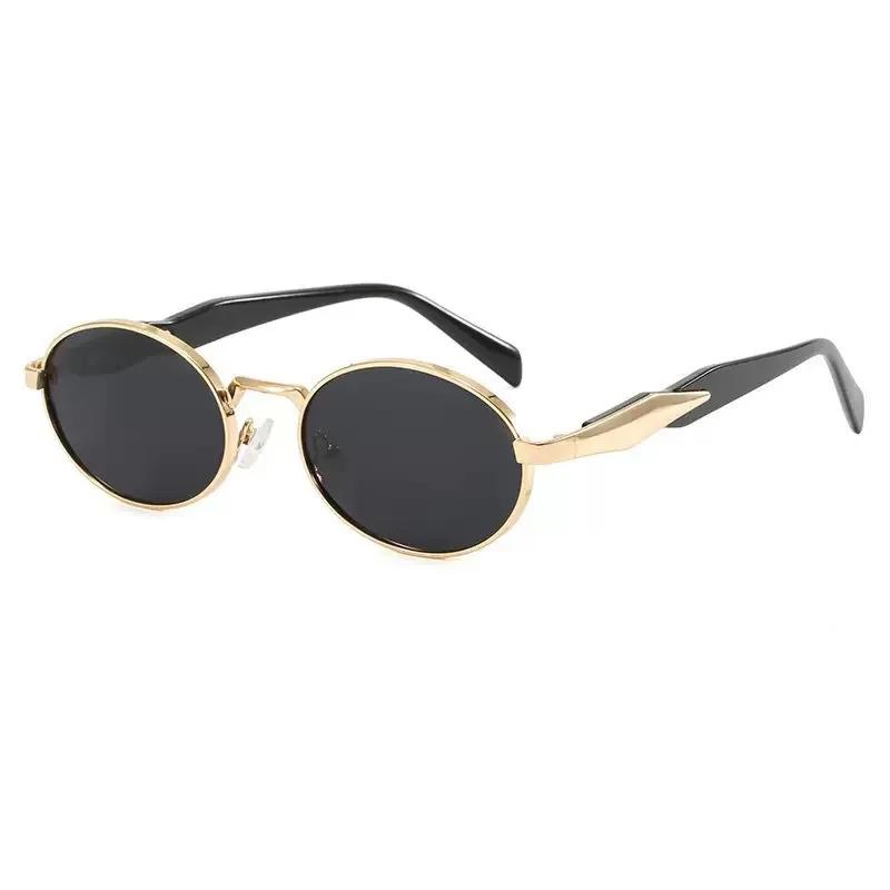 Luxus Kurzsichtigkeit Sonnenbrillen für Damen Herren Klassischer Ovaler Metallmaterial Rahmen Kurzsichtigkeit Brillen Metall Oval Sonnenschutz Sonnenbrillen -1.5
