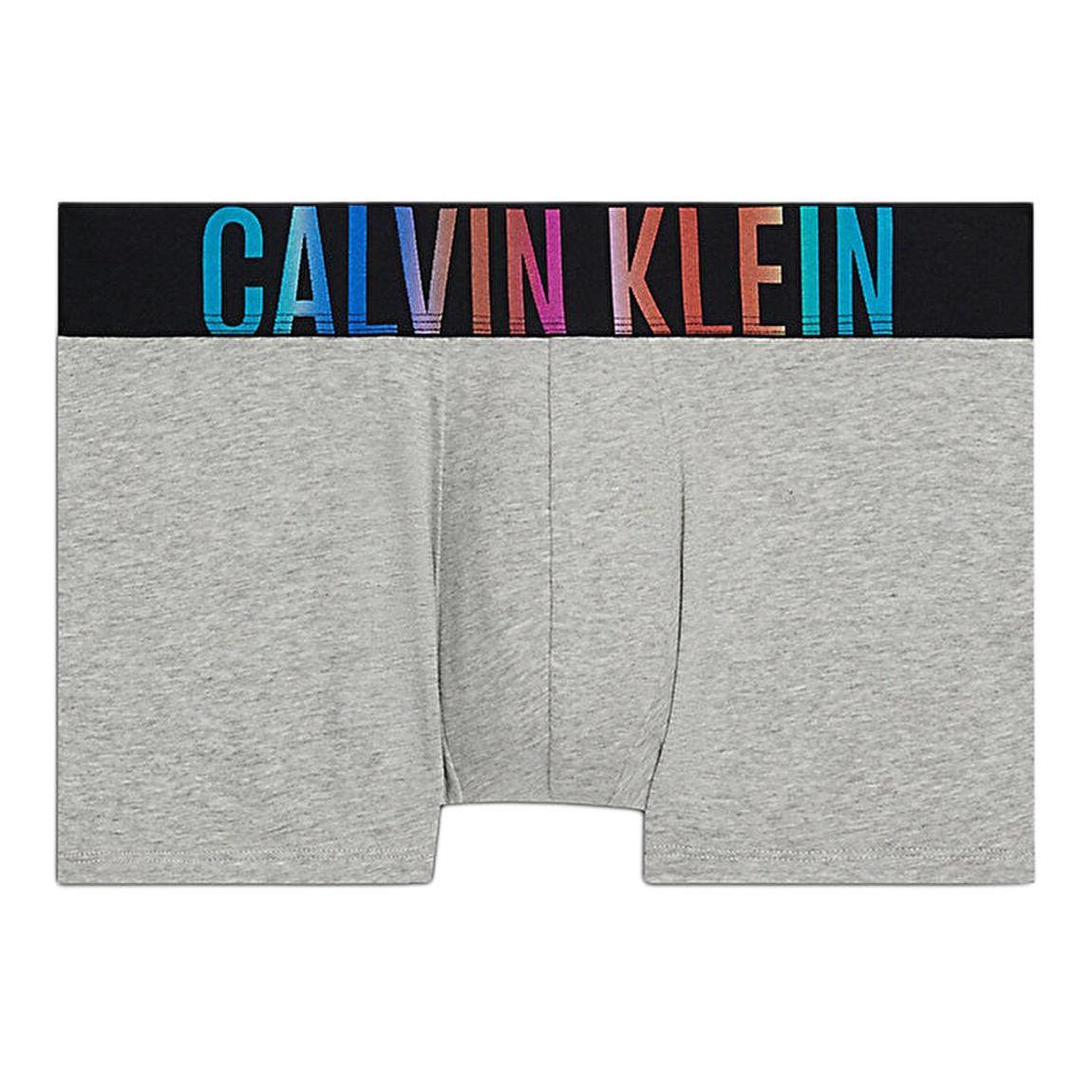 Calvin Klein Color Block Bequeme Letter Jacquard Boxer Briefs Herren Unterwäsche Grau NB3939A-P7A M white