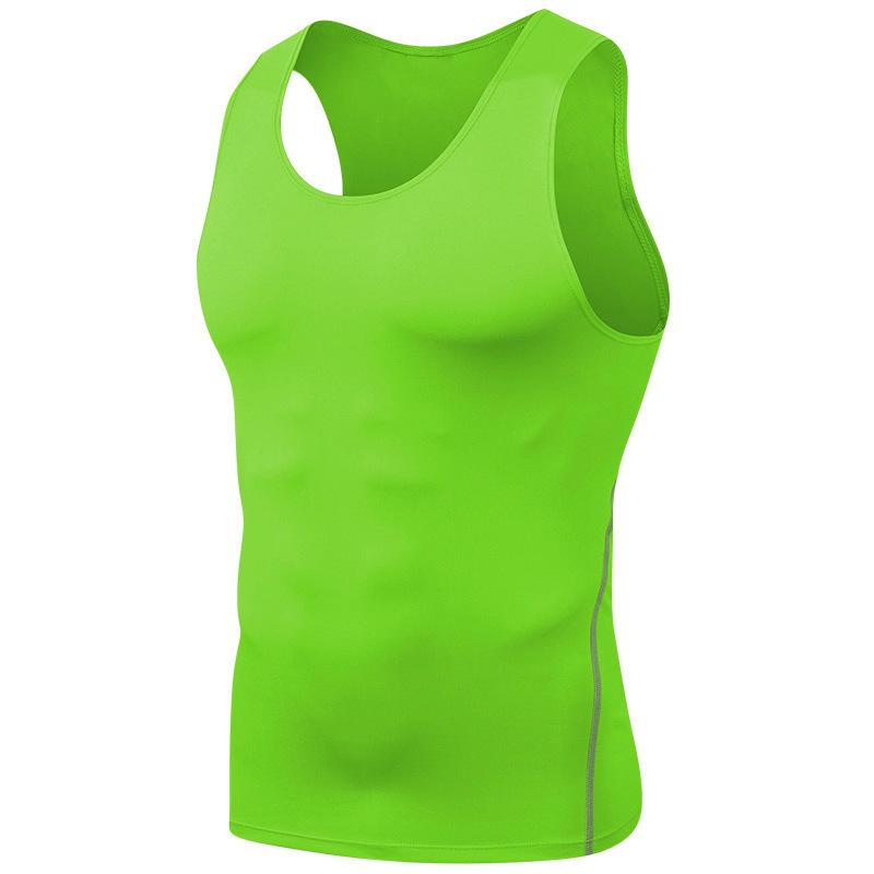 Schnell trocknendes Herren-Kompressionsshirt zum Abnehmen, Body Shaper, Weste, Workout-Tanktops, Bauchmuskel-Unterhemden XXL grün