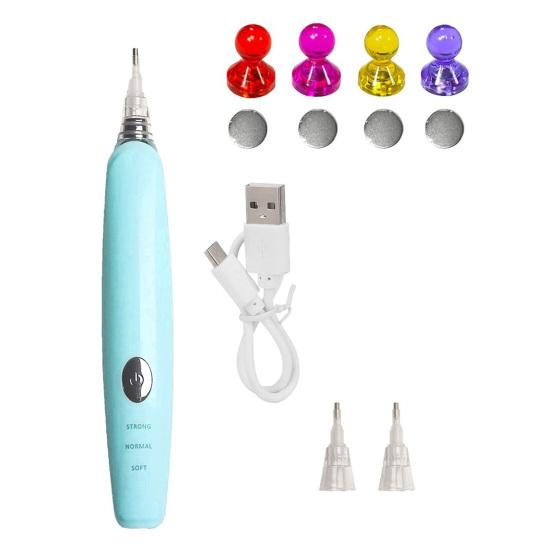 Elektrischer Diamond Painting Stift Kabelloser Wachsfreier Diamond Painting Stift Einstellbarer Saugmodus Stift mit Vakuumpumpe für Erwachsene DIY Diamond Painting Bastelarbeiten grün